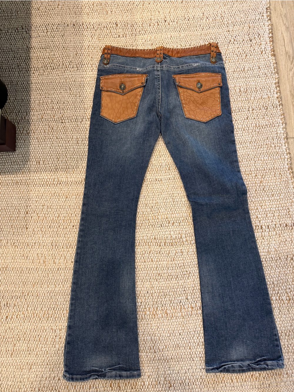 Rare Y2K vintage RAW TRIBE low-rise flare jeans